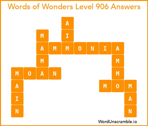 Words of Wonders Level 906 Answers
