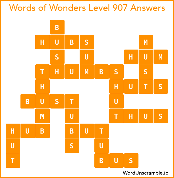 Words of Wonders Level 907 Answers