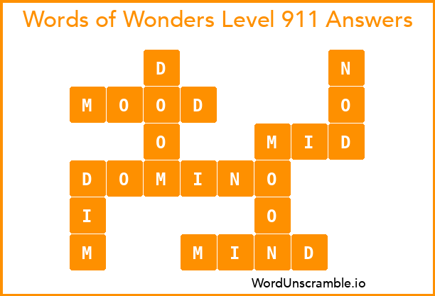 Words of Wonders Level 911 Answers