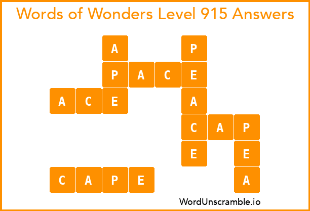 Words of Wonders Level 915 Answers
