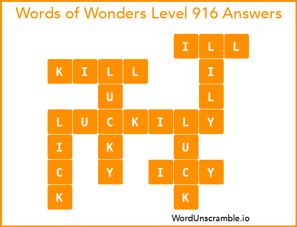Words of Wonders Level 916 Answers