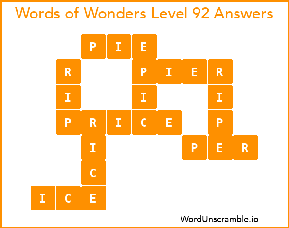 Words of Wonders Level 92 Answers
