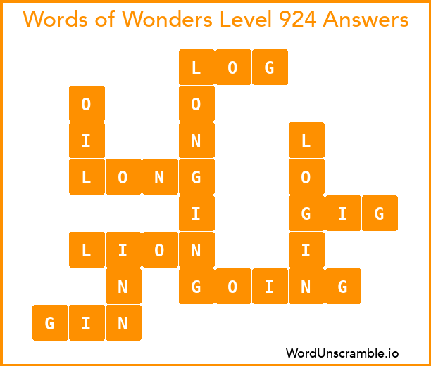 Words of Wonders Level 924 Answers