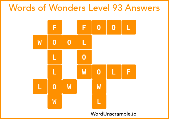 Words of Wonders Level 93 Answers