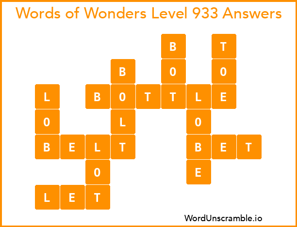 Words of Wonders Level 933 Answers