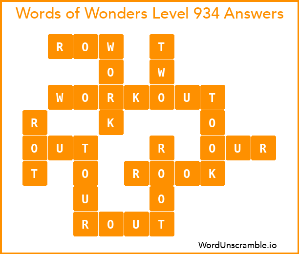 Words of Wonders Level 934 Answers