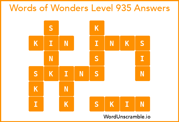 Words of Wonders Level 935 Answers