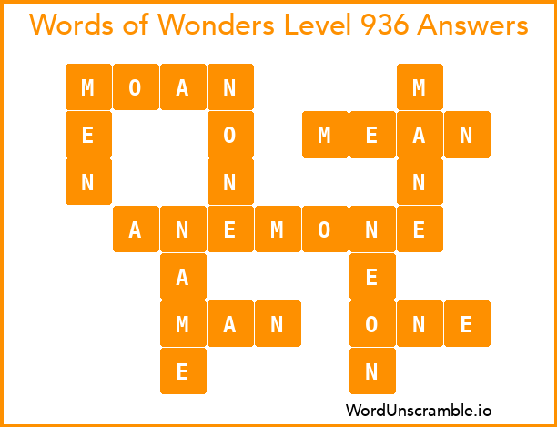Words of Wonders Level 936 Answers