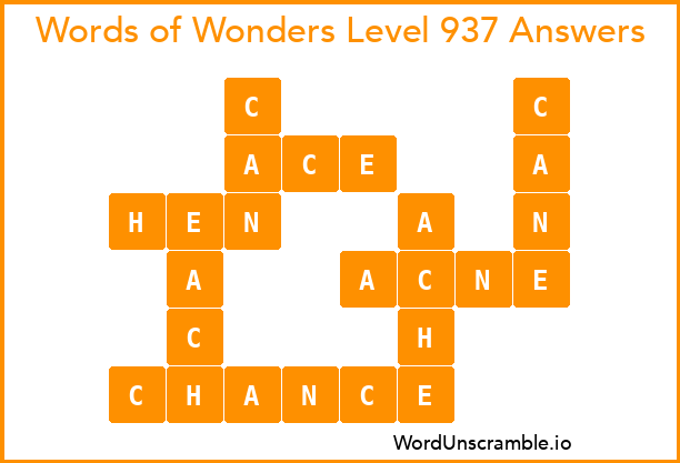 Words of Wonders Level 937 Answers