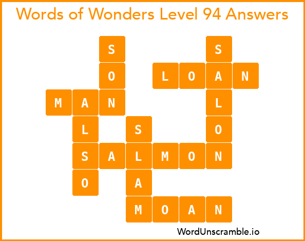 Words of Wonders Level 94 Answers