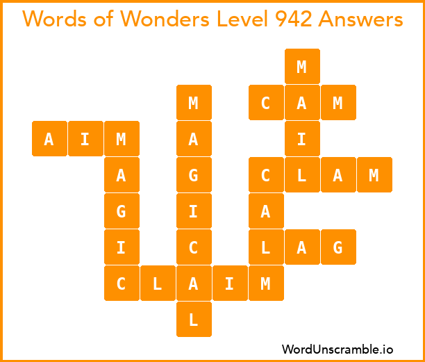Words of Wonders Level 942 Answers