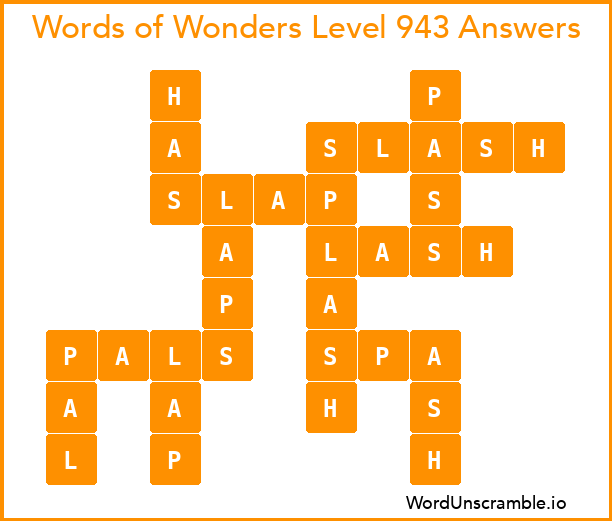 Words of Wonders Level 943 Answers