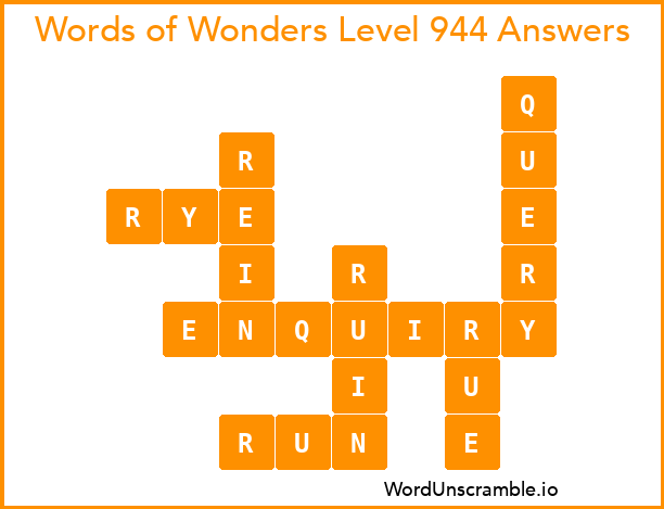 Words of Wonders Level 944 Answers