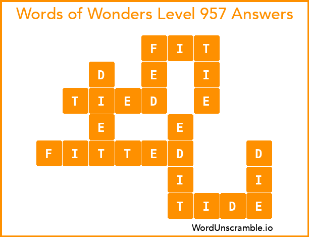 Words of Wonders Level 957 Answers