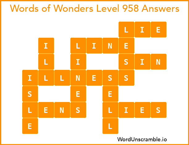 Words of Wonders Level 958 Answers