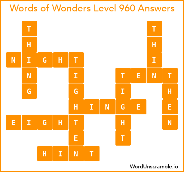 Words of Wonders Level 960 Answers