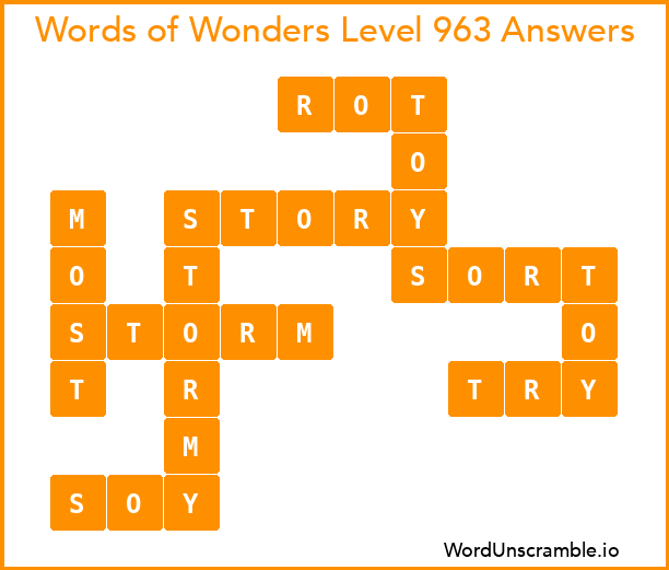 Words of Wonders Level 963 Answers