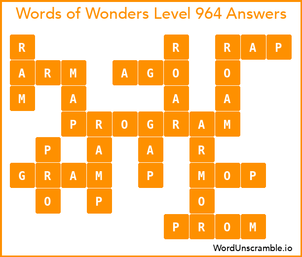 Words of Wonders Level 964 Answers