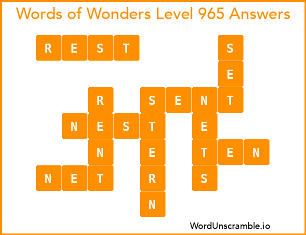 Words of Wonders Level 965 Answers