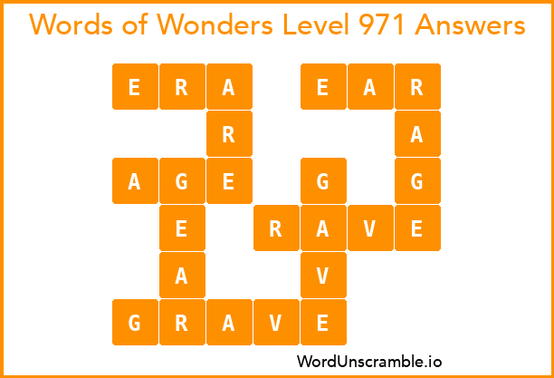 Words of Wonders Level 971 Answers