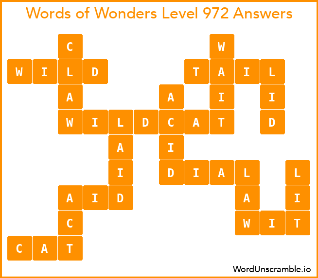 Words of Wonders Level 972 Answers