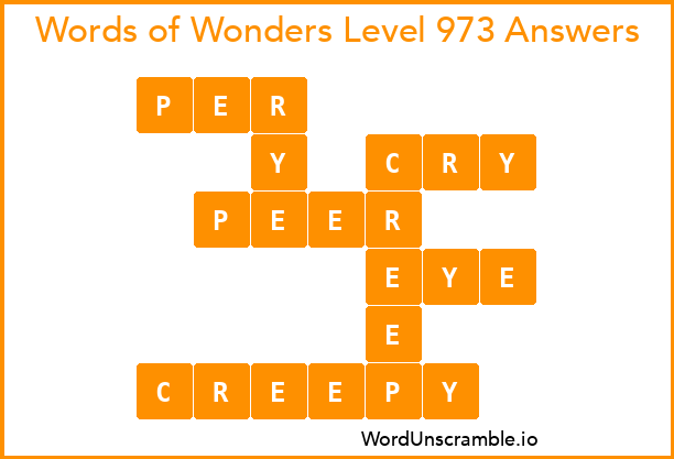 Words of Wonders Level 973 Answers