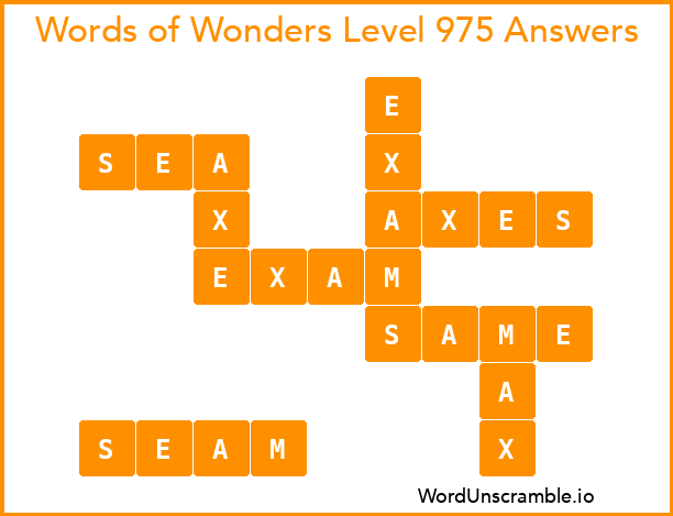 Words of Wonders Level 975 Answers