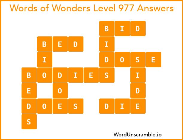 Words of Wonders Level 977 Answers