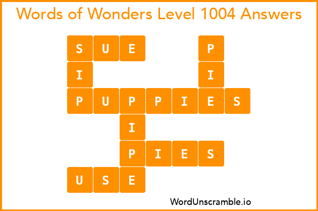 Words of Wonders Level 1004 Answers