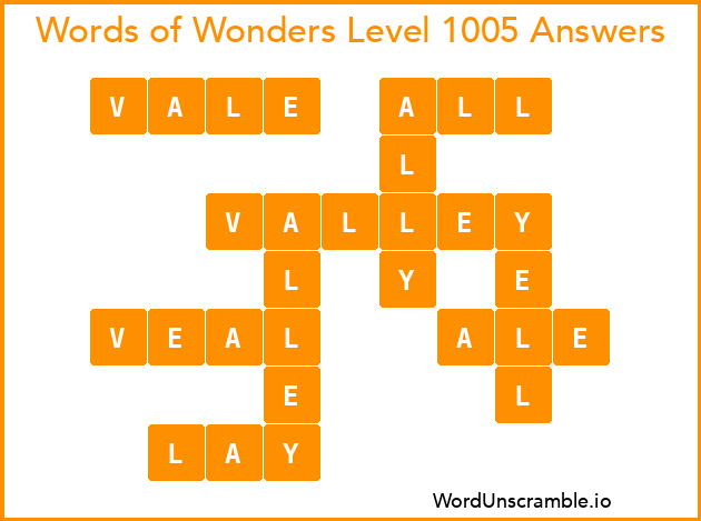 Words of Wonders Level 1005 Answers