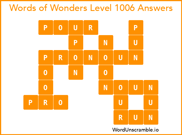 Words of Wonders Level 1006 Answers