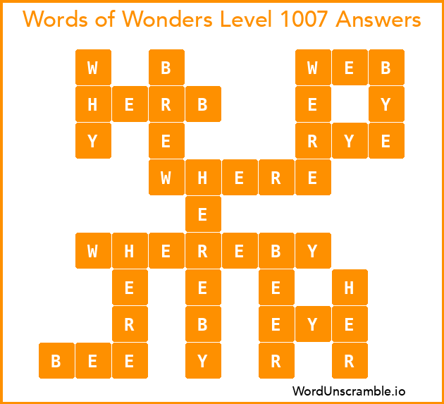 Words of Wonders Level 1007 Answers