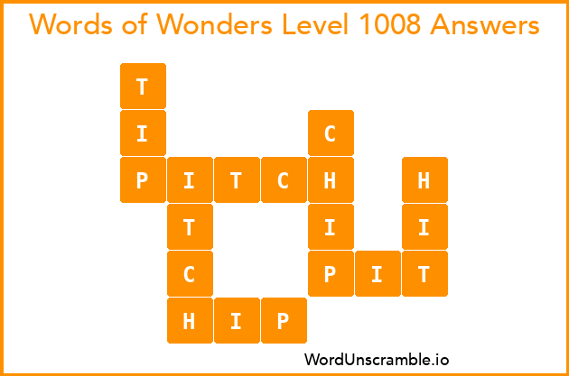 Words of Wonders Level 1008 Answers
