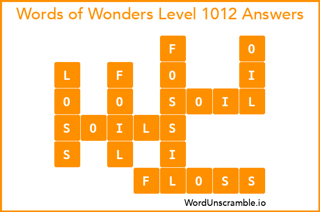 Words of Wonders Level 1012 Answers