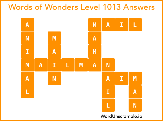 Words of Wonders Level 1013 Answers