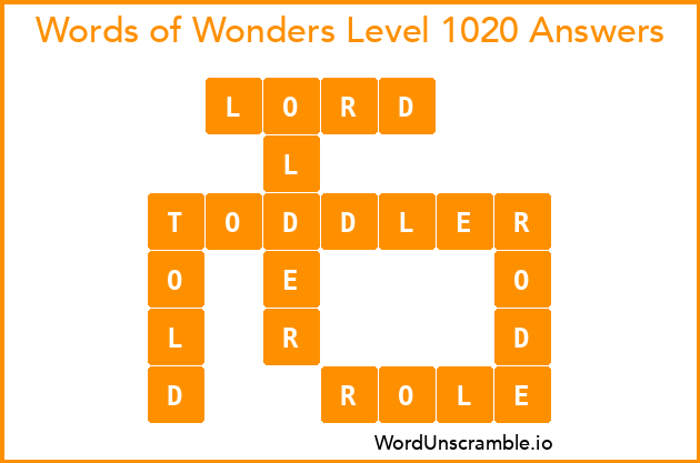 Words of Wonders Level 1020 Answers
