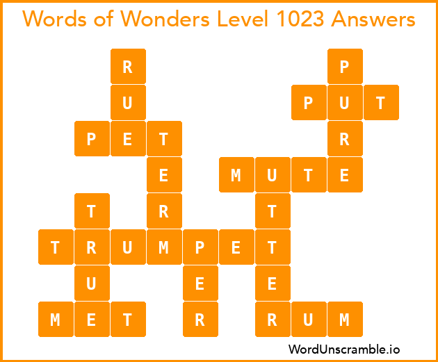 Words of Wonders Level 1023 Answers