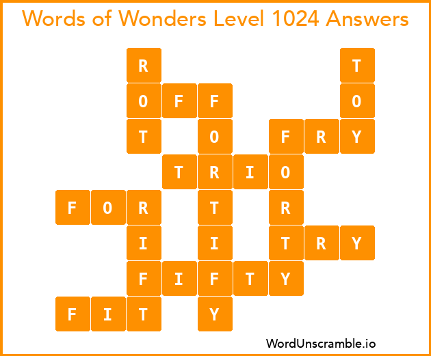 Words of Wonders Level 1024 Answers