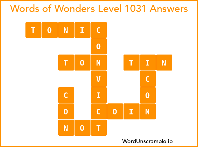 Words of Wonders Level 1031 Answers