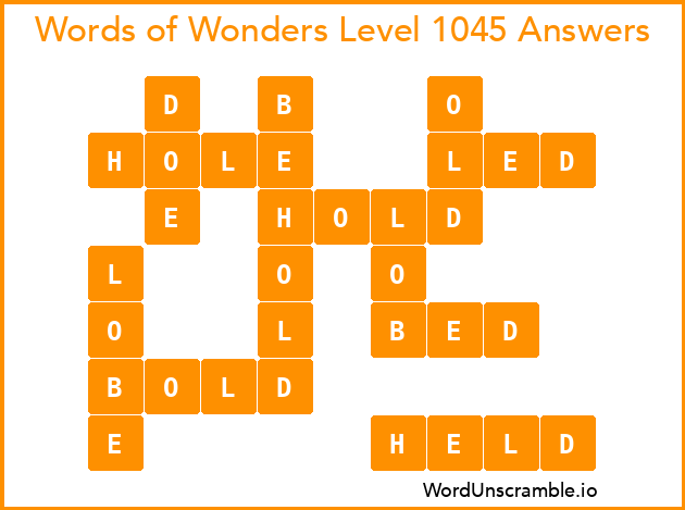 Words of Wonders Level 1045 Answers