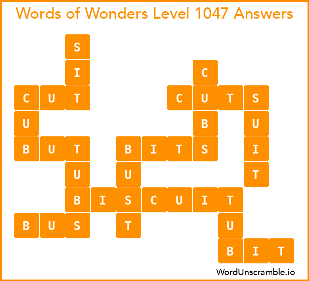 Words of Wonders Level 1047 Answers