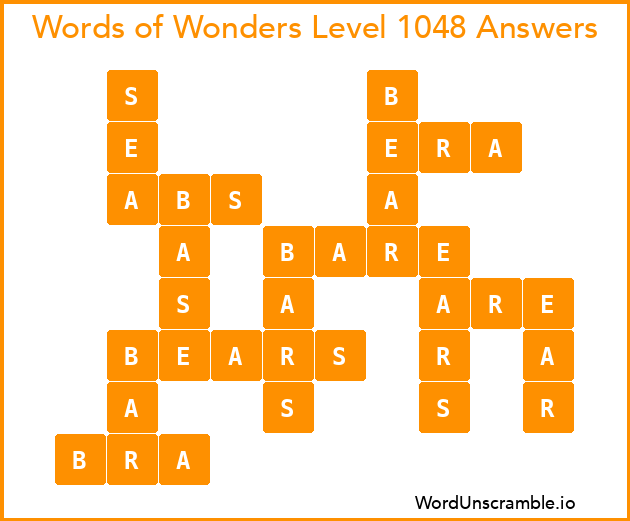 Words of Wonders Level 1048 Answers