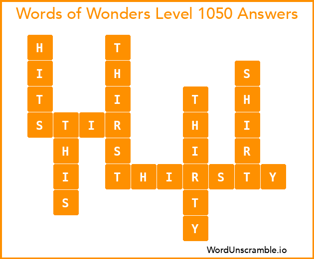 Words of Wonders Level 1050 Answers