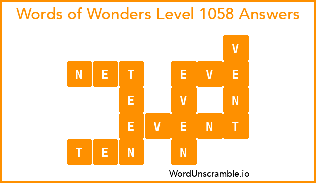 Words of Wonders Level 1058 Answers