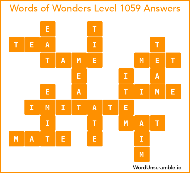 Words of Wonders Level 1059 Answers