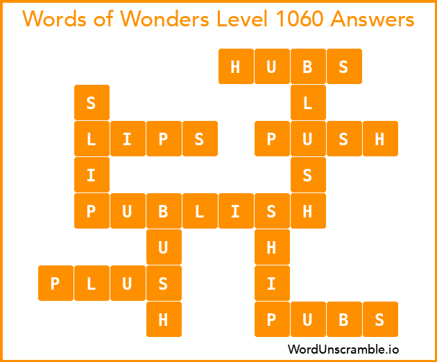 Words of Wonders Level 1060 Answers