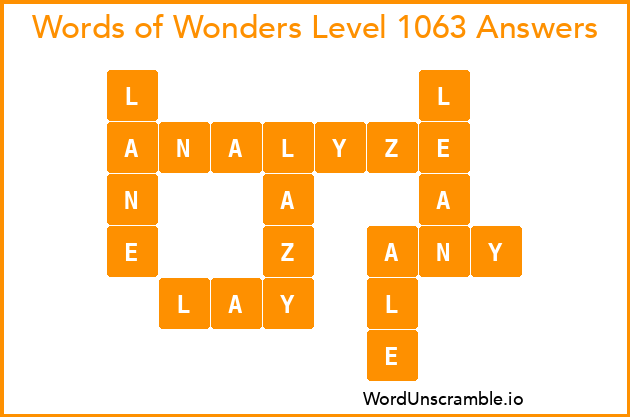 Words of Wonders Level 1063 Answers