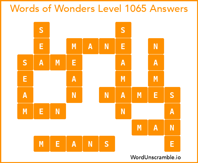 Words of Wonders Level 1065 Answers
