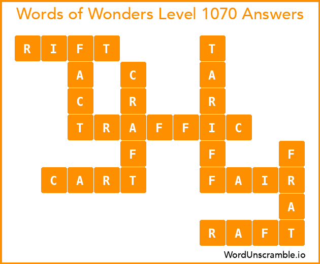 Words of Wonders Level 1070 Answers