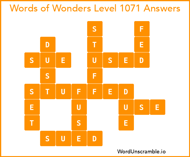 Words of Wonders Level 1071 Answers